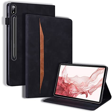 Case for Samsung Galaxy Tab S11 Ultra 2025 14.6 Inch Shockproof with S-Pen Holder Multi-Angle Viewing Stand Business Folio Wallet Cover for Samsung Galaxy Tab S11 Ultra 2025 - Black