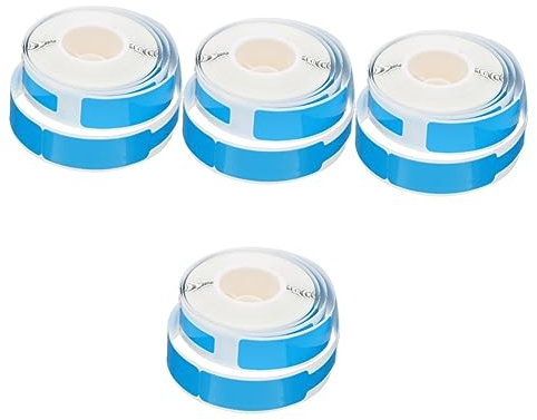 NUOBESTY 4rollos Etiquetas Térmicas Autoadhesivas Para Cables Papel Térmico Azul y Resistente Al Para Identificación De Cables De Redes Oficinas y Hogares