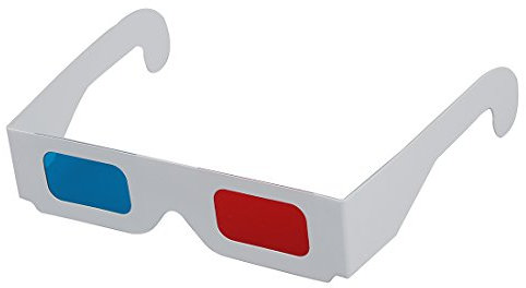 Yuattory 100 Pares de Rojo/Cian (Azul) anaglifo 3D Gafas 3D Dimensional
