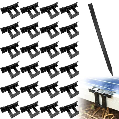 24 Pièces Clips de Drainage 30mm pour Panneau Solaire,Clip de Dérivation de Boue avec 1 Pièces Outils Portatifs à Levier en Plastique,Clip de Vidange de Boues pour Panneau Photovoltaïque