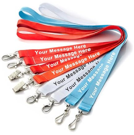 Porte Badge Cordon Tour De Cou Badge,Cordons Personnalisés Avec photo, Nom, Logo,Texte - Créez Votre Propre Porte-Carte D'identité, Imprimé Avec Votre Propre Lettrage/Cordons, également Pour Les Enfan