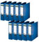 Leitz Qualitäts-Ordner 180°, 10er Pack, A4, 8 cm Rückenbreite, Spezialpapierkaschierung in Leinenprägung, Blauer Engel, Blau, 10070068