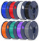 SUNLU 8 Packs ASA Filament 1.75mm,Ideal für den Außendruck von mechanischen Funktionsteilen, 0,23kg Rolle, Schwarz+Weiß+Grau+Blau+Grün+Rot+Orange+Violett