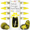 4 Dual Tip Gelbe Metallic Acrylmarker - Feine & Mittlere Spitzen - Gelbe Stifte für Metall, Holz, Leinwand, Stein, Keramik, Glas, Stoff, Kunststoff - Wasserbasierte, Schnelltrocknende Tinte