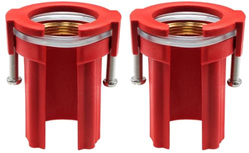 Xhziy Dado di fissaggio per rubinetto caldo e freddo rubinetto dado di fissaggio dado rubinetto fissaggio per cucina bagno rosso 2 pezzi