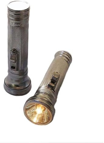 SHEDIE Retro Taschenlampe, nostalgische tragbare Taschenlampe, gelbe Glühbirne, Vielseitig, Taschenlampe