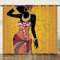 Generisch Schattierung Vorhänge Afrika Ägypten Retro Wandgemälde 3D Gardinen Blickdicht Isolierung Blackout Curtain 2 Set mit ösen Vorhang Fenster für Wohnzimmer Schlafzimmer Balkon（B156 X H165 cm）