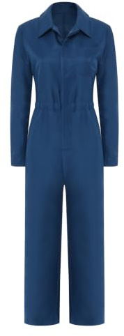 Jugaoge Damen Arbeitsoverall Langarm Coverall Baumwolle Overall Elastische Taille Arbeitsanzug Schutzanzug Halloween Horror Outfit
