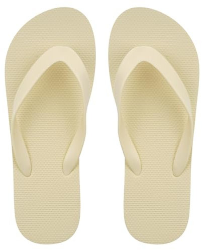 Aomig Chanclas Hombre y Mujer, Sandalias de Dedo, Chanclas Piscina, 43/44 EU, Blanco