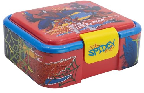 Stor 83537 SANDWICHERA Multiple Suprema Spiderman Moving Target Lunch Box, Plastic, Multicoloured
