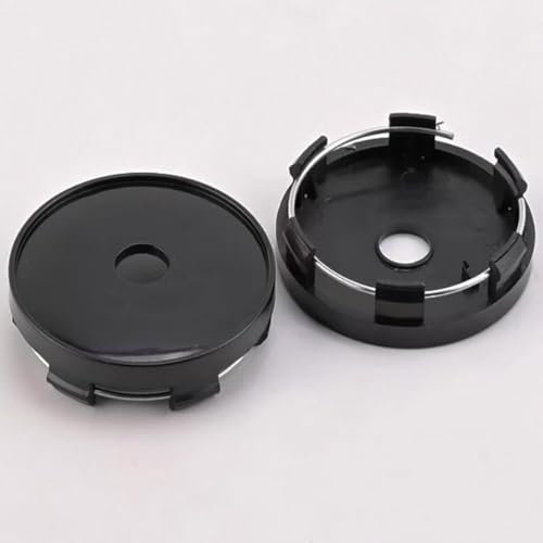 ZBCWT 4 Stück Radnabenabdeckung Geeignet für Mini Countryman Clubman Paceman One Cooper Coupe, Universal Nabenkappen ABS Außen 60mm Felgenkappen Radkappen,Black