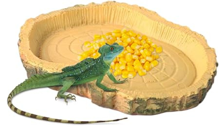 Reptilien-Futterschale | Flacher und flacher Reptiliennapf | Lustiger Haustierbedarf, tragbarer Wassernapf für Zuhause, Aquarium, Aquarium