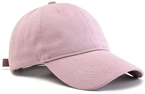 FUIPVGI Cappello da baseball per donne e uomini, cappello da sole in cotone, regolabile, morbido, cappello sportivo da donna, classico vintage, cappello da baseball da donna, cappello da baseball rosa
