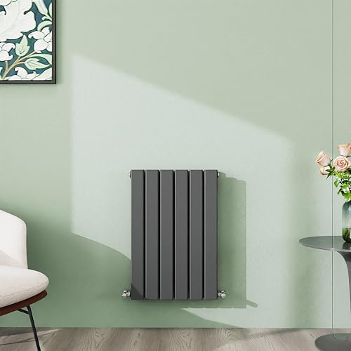 Simple Bathroom 600×408mm Anthracite Horizontal Designer Radiator Double Panel Modern Central Heating Flat Panel Radiators