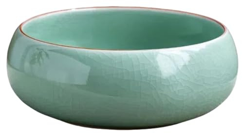 Muzrunq Maceta de Loto de cerámica de 6 Pulgadas, Antideslizante, para Flor de Loto, hidropónica, para nenúfares, narcisos, suculentas, pecera, Oficina y hogar..