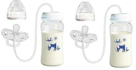 Biberon Anti Coliche A Mani Libere, Bottiglie Silicone 300ml, Biberons Latte Ciuccio Flusso Rapido Regolabile Con Cannuccia Tettarella, Biberon Leggeri Con Ciuccio A Mani Libere, Per Casa E All'aperto