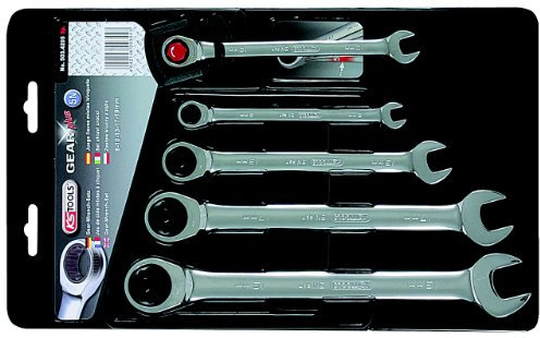 KS Tools 503.4202 GEARplus Ratschenringmaulschlüssel-Satz, 5-tlg. 5/16-3/4