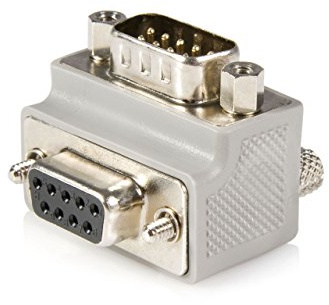 StarTech Right Angle DB9 to DB9 Adapter, Male to Female Type 1 (GC99MFRA1) | DB-9 (M) to DB-9 (F)