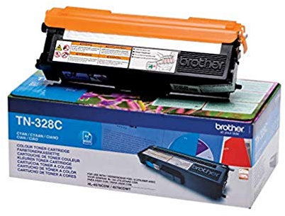 Brother Original Super-Jumbo-Tonerkassette TN-328C cyan (für Brother HL-4570CDW, HL-4570CDWT, DCP-9270CDN, MFC-9970CDW)