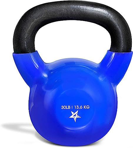 Yes4All K3TC 2-22kg Kettlebell/Kugelhantel aus Gusseisen mit Vinylbeschichtung 13.6kg