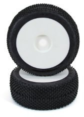 XciteRC 81101000 RC Auto Reifen, Dominator Buggy Standard Hard, 1:8 Komplettrad mit Felgen, 2 Stück