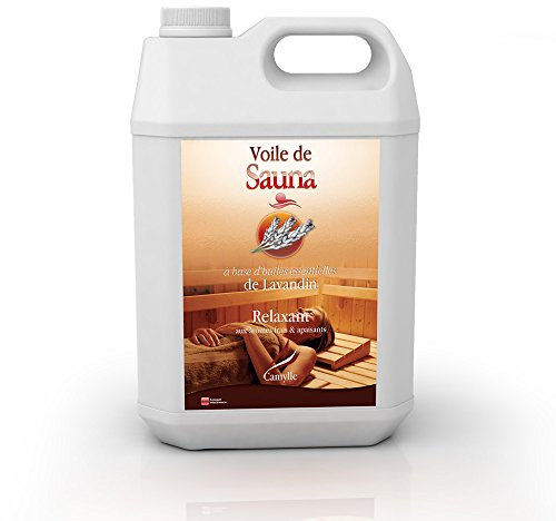Camylle - Voile de Sauna Lavande - Fragrances à base d’Huiles Essentielles 100% Pures et Naturelles pour Sauna - Relaxant aux arômes frais et apaisants - 5000ml