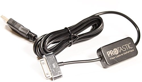 PROtastic Battery Eliminator USB Power Cable for GoPro Hero3+ and Hero4 Action Cameras