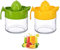 Manual fruit juicer with base measuring jug.
