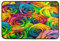 Wamika Fußmatte mit Blumenstrauß, Bunte Rosen, Regenbogenfarben, Rutschfest, waschbar, Wasserfarben, Blumendesign, für Innen- und Außenbereich, 60 x 40 cm