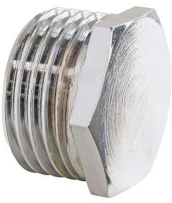 SOMATHERM FOR YOU, Bouchon en laiton chromé mâle 20/27 pour raccords de plomberie - Idéal pour réseaux d'eau sanitaire et chauffage - Étanchéité avec joint plat recommandée