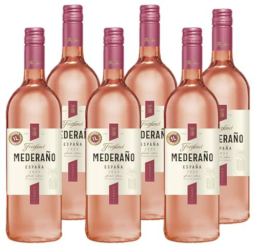 Freixenet Mederaño Rosado Spanischer Roséwein (6 x 1 l) - halbtrocken, frisch und fruchtig im Geschmack, geeignet als Aperitif, zu Gegrilltem oder zur Käseplatte