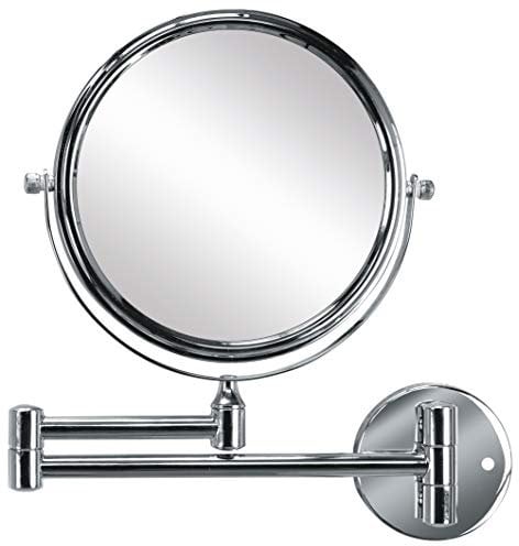 Kleine Wolke Kosmetikspiegel Ridge Mirror mit 3-facher Vergrößerung, Größe: 24,4 x 26 x 3,5 cm, Material: Metall/Glas