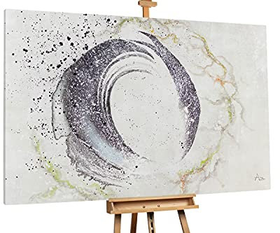 KunstLoft® XXL Gemälde 'Tor nach Atlantis' 180x120cm | original handgemalte Bilder | Fluid Painting Blau Beige | Leinwand-Bild Ölgemälde einteilig groß | Modernes Kunst Ölbild