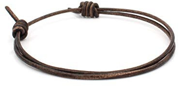 Partnerarmband Herren Lederarmband 1,5mm Farbwahl, verstellbar