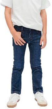 Staccato Boy Skinny Jeans STCSAM Passform: Slim Fit für Kleinkinder und Kinder – weitenverstellbarer Bund, Stretch-Denim, modisch; Farbe: mid Blue, 92-176 (DE/NL/SE/PL, Numerisch, 128, Slim)