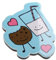 Milk and Cookies Love Hearts Best Friends BFF Couple Biscuit Chocolate Chip Novelty Magnet