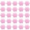 Fenshine 100 PCS Eyelash Extension Glue Holder Flower Shape Glue Cup Plastic Glue Pallet Pad with a Roll of Glue Point for Eyelash Extension Supply