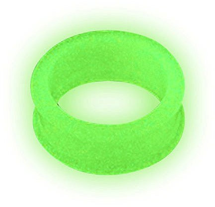 Taffstyle Flesh Tunnel Ohr Piercing Ear Plug Ohrpiercing Bunt Silikon Flexibel Glow in The Dark Leuchtet im Dunkeln 4mm Grün