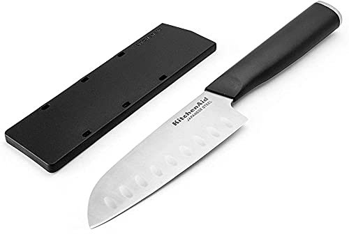KitchenAid Cuchillo Santoku clásico, 5 pulgadas, negro