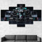 5 Teilig Leinwand Wanddeko Merced-Am Formel 1 W11 Auto F1 Gerahmt Malerei Leinwanddrucke Geschenk 5 Stück Leinwand Bilder Moderne Wandbilder Xxl Wohnzimmer Wohnkultur 125X60Cm