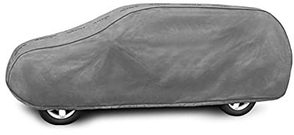 Autoabdeckung Wasserfest & Extrastark Vollgarage Autoplane Abdeckplane gegen Regen Schnee Wind UV-Strahlung Laub und Anderen Schmutz Autogarage Grau, XL Pick Up Hardtop L: 490-530cm / H: 150-160cm