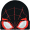 Concept One Unisex-Erwachsene Marvel Spider-Man Miles Morales Roll Down Cuff Strickmütze Winter Skull Cap Beanie-Mütze, Schwarz/Rot, Einheitsgröße