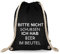Turnbeutelliebe® Turnbeutel mit Spruch - Modern - Lustig - Neu - Frauen - Männer - Kinder - Baumwolle schwarz - Sportbeutel - Rucksack - Stoffbeutel (Bitte Nicht schubsen ich hab Bier im Beutel)