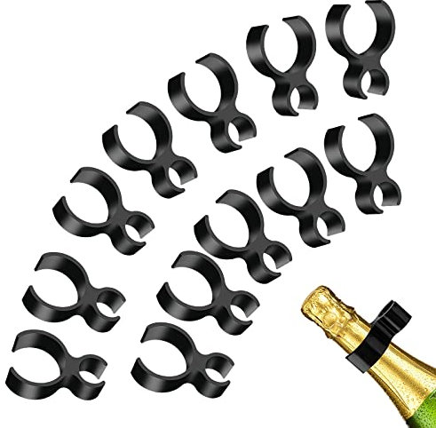 Lot de 12 pinces à bougie pour bouteille de champagne, support de bouteille pour cierges magiques, clip attache bouteille pour anniversaire, fête de mariage