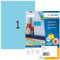 HERMA 4403 Farbige Etiketten blau, 1400 Blatt, 210 x 297 mm, 1 pro A4 Bogen, 1400 Stück, selbstklebend, bedruckbar, matt, blanko Papier Farbetiketten Aufkleber