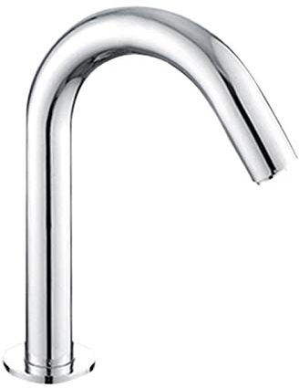 Grifo Automático de Rosca G1 / 2 Pulgadas, Grifo de Lavabo Inteligente sin Contacto, Grifo Infrarrojo Automático con Sensor, Acero Inoxidable, para Baño, Inodoro, Hotel, Lugar Público(17,5cm)