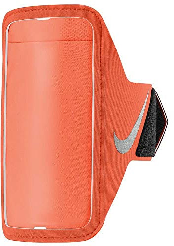 Nike Unisex – Erwachsene Lean Arm Band Smartphone Armband, Bright Crimson/Black/Silver, one Size