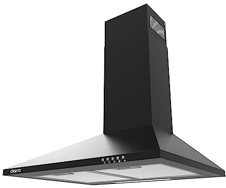 CIARRA CAB6201A Campana de pared Clase A 60cm 370 m³/h 70W - 3 velocidades - Control por Botones - Negro