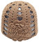 ZLYC Damen Mädchen Mütze Handgemachte Sommermütze Strickmütze, Khaki-Blume., One Size