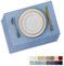 Home Brilliant Blue Placemats, Non Slip Washable Reusable Table Mats Set of 4, Fabric Place Mats for Indoor Outdoor Use, 33 x 48 cm, Light Blue